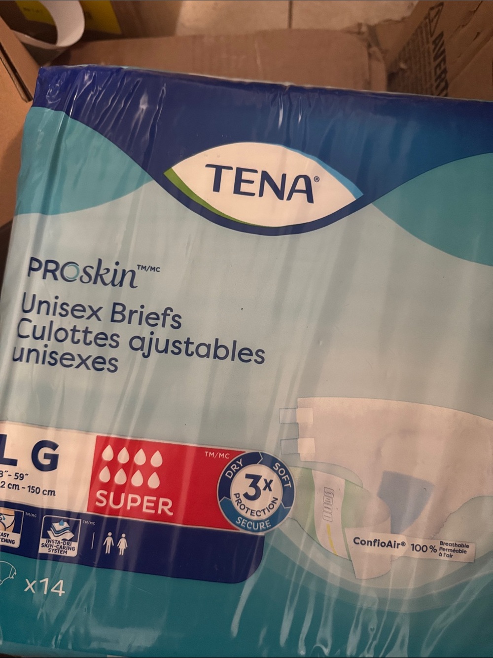 ProSkin Unisex Briefs - Blue/Teal Super Absorbency (Large) 14 count